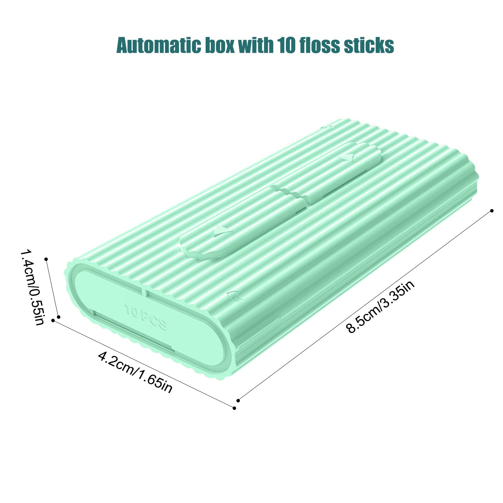 RICHDMI 108 Pieces Dental Floss Sticks - Disposable Oral Cleaning Flossers for Teeth Cleaning & Fresh Breath - Mint Green Dental Floss Picks for Travel, Home & Office Use