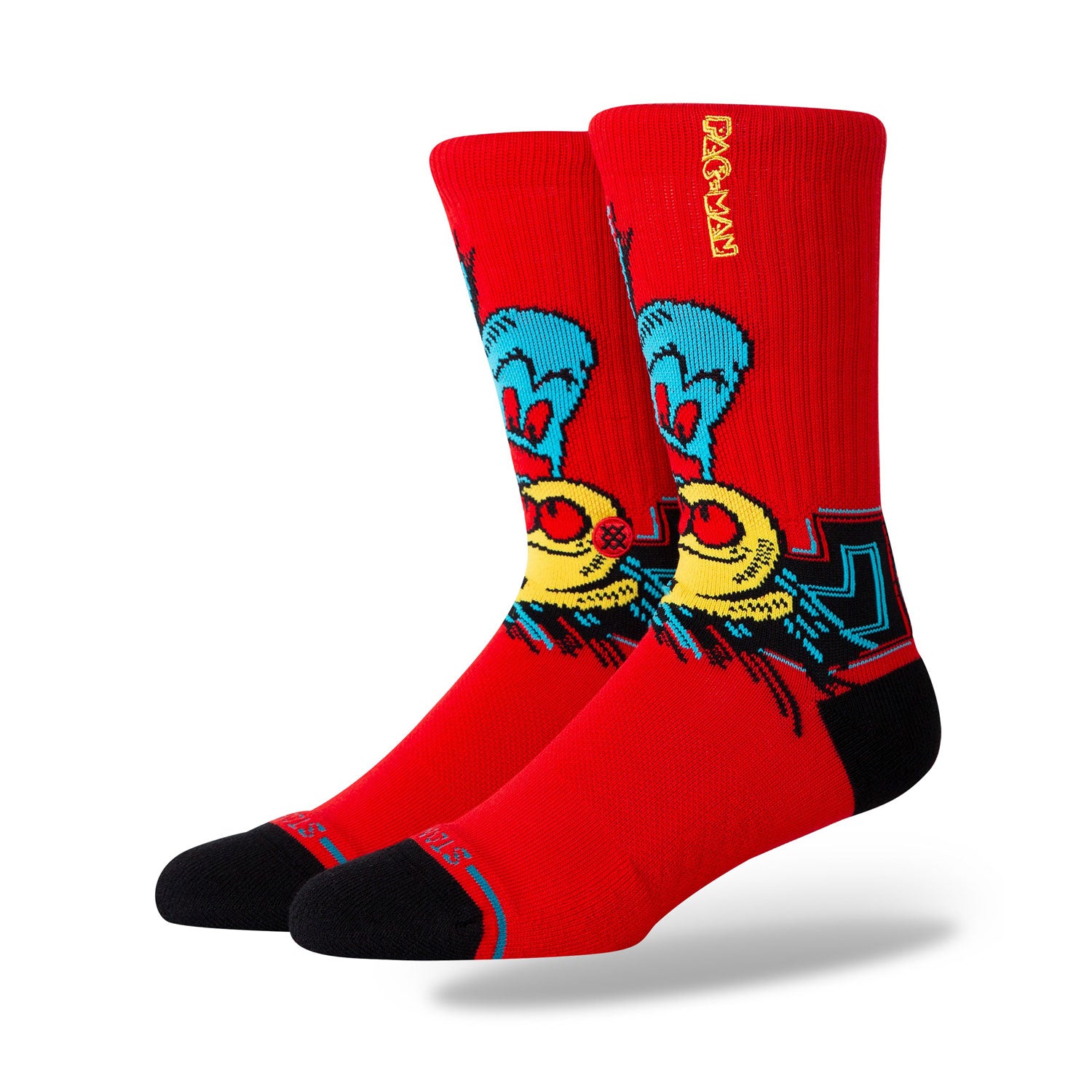 Premium Adult Crew Socks - Waka Waka Waka Design in Vibrant Red - Comfortable Cotton Casual Socks for Men & Women - Perfect for Daily Wear, Sports & Gifts