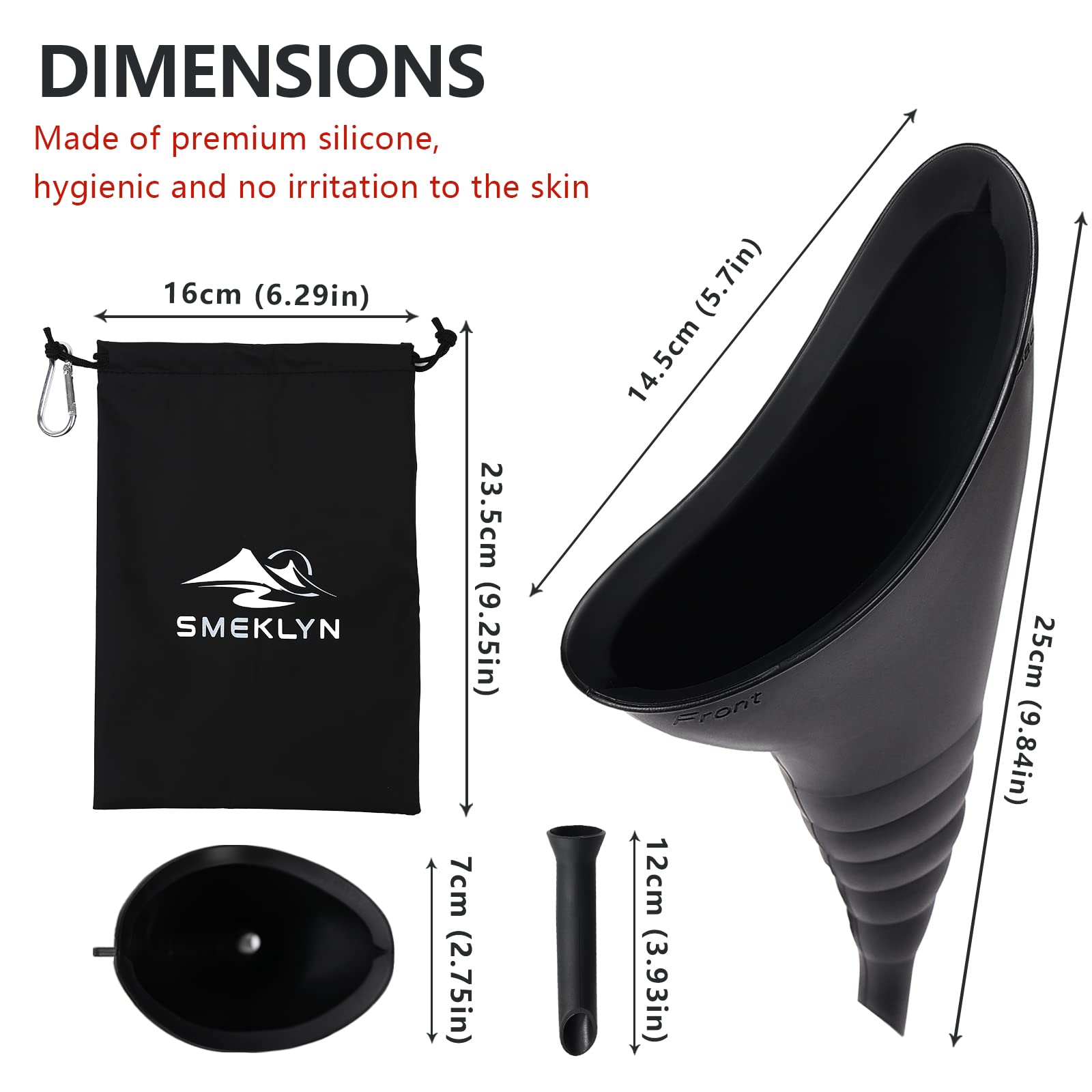 Reusable Silicone Female Urinal for Camping & Travel - Plus Size