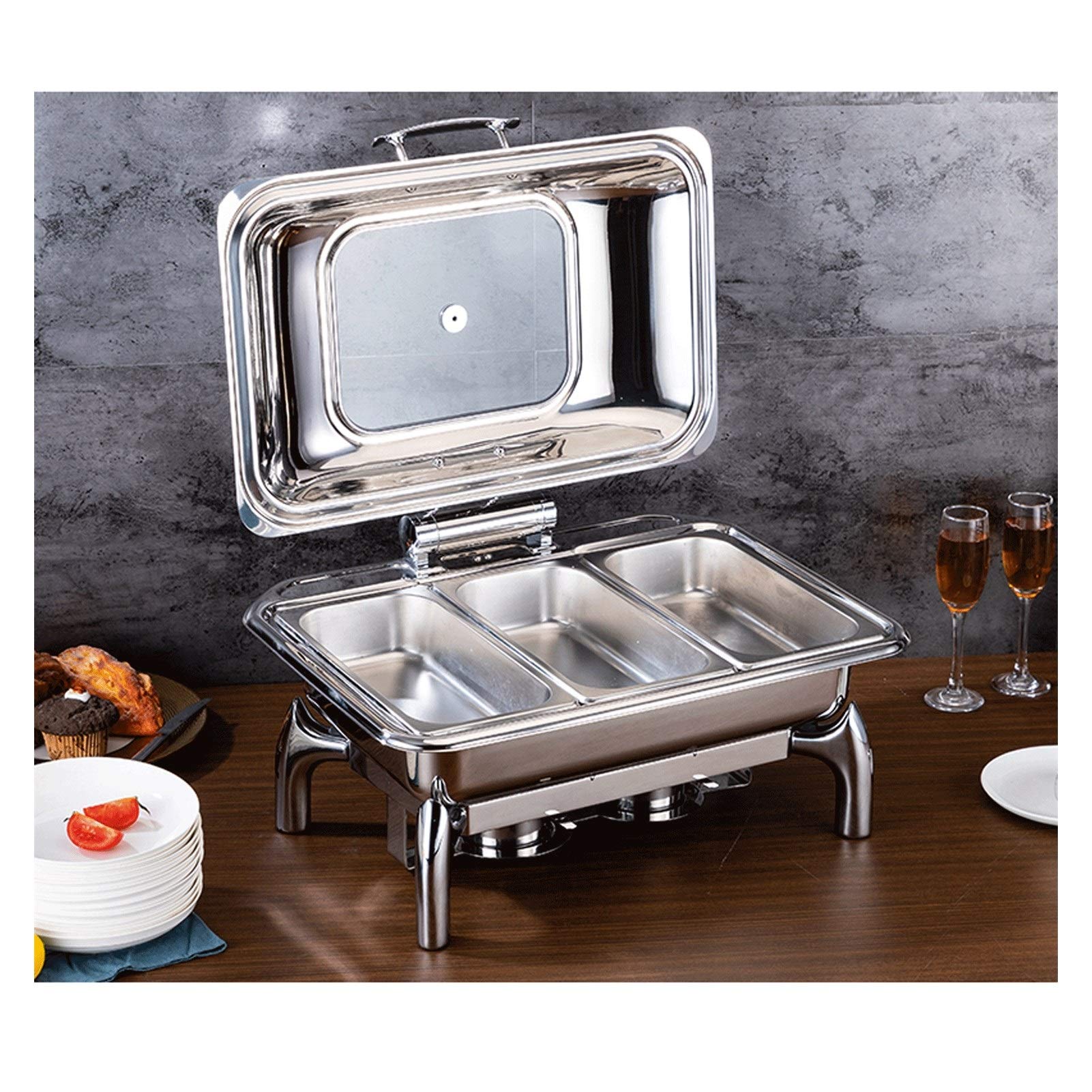 Premium Stainless Steel Buffet Warmer Set - Double & Triple Lattice Food Warmers for Parties, Catering & Events | X-Large Chafing Dish Server for Buffets, Weddings, Banquets & Holiday Gatherings