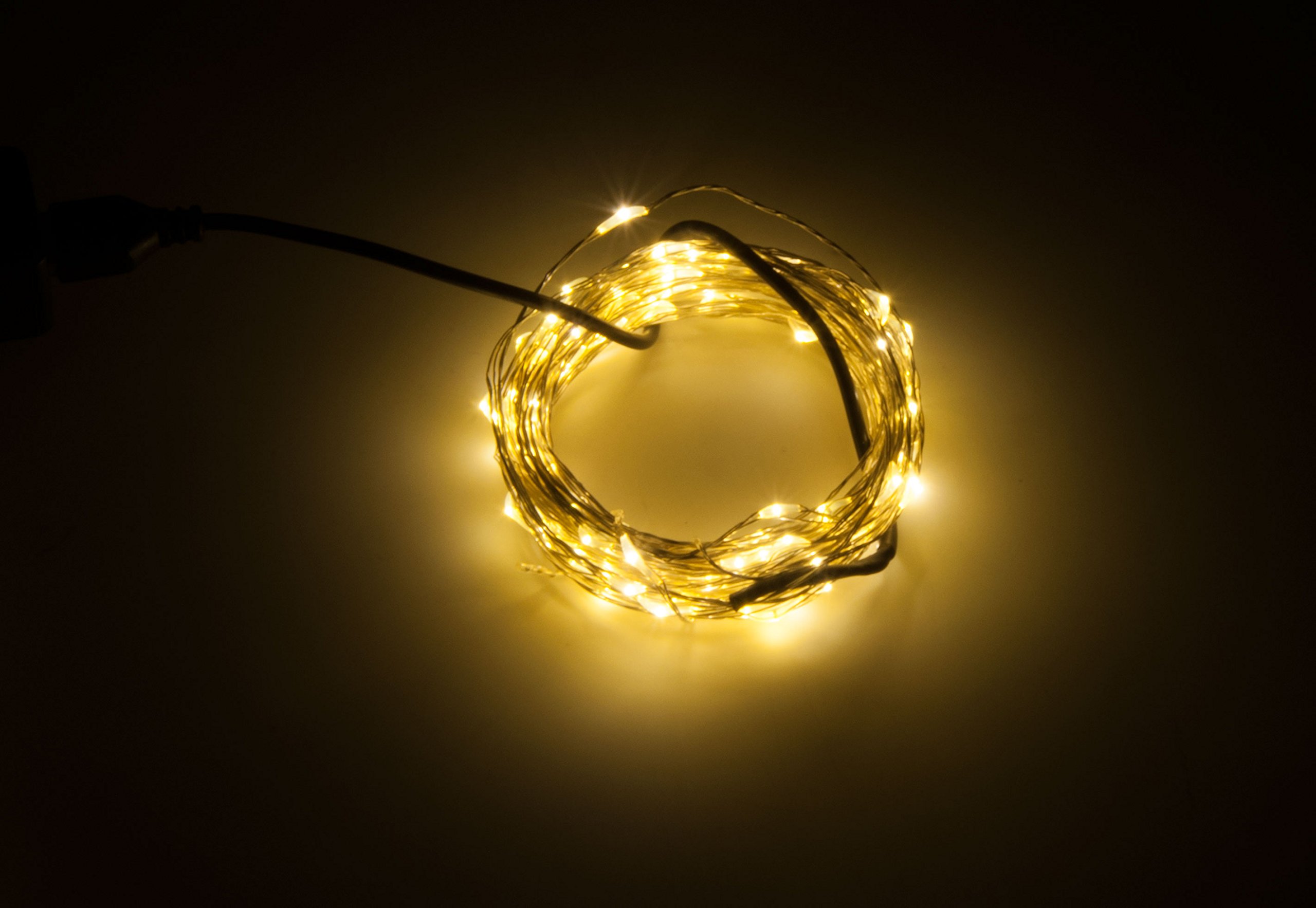 Karlling 10-Pack USB LED Fairy Lights - 50 Warm White Bulbs, 16ft Silver Wire String Lights for Bedroom, Patio, Garden, Party & Wedding Decor | Indoor & Outdoor Commercial Lighting | Perfect for Home Decoration, Holiday Displays & Event Ambiance