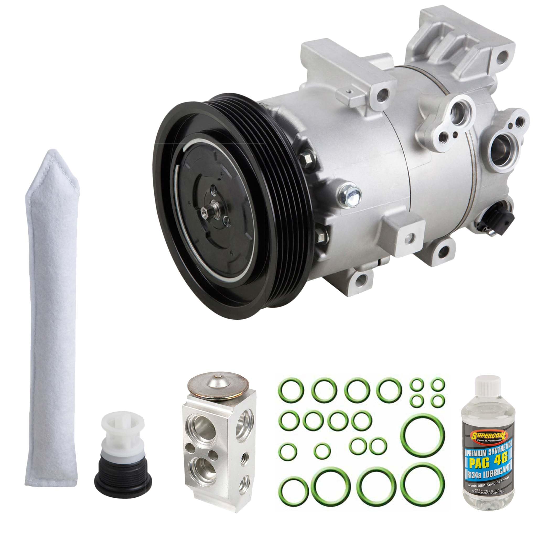 2014-2015 Kia Forte Koup AC Compressor & A/C Repair Kit - 61-93722RK | OEM Replacement | Fast Cooling | BuyAutoParts | Perfect for Summer Road Trips & Hot Weather Driving