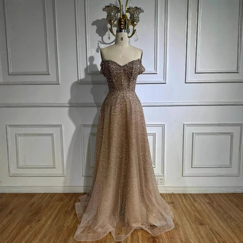 Luxury Designer Arabic Evening Dress 2025 - Elegant LA72147B for Gala, Wedding & Special Occasions