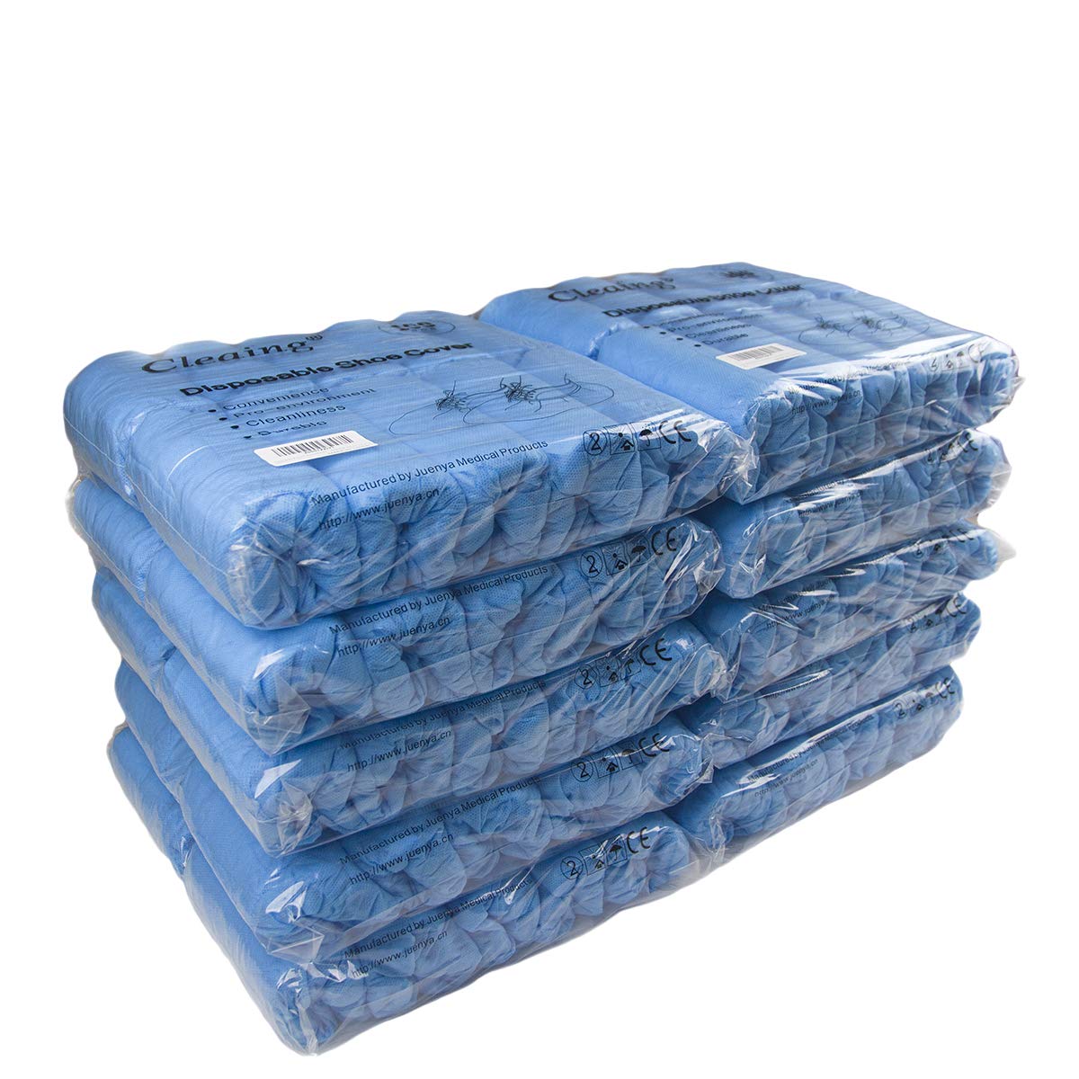 Disposable Shoe Covers Large 1000 Pack (500 Pairs) - Non Slip, Fits Up to Men's Size 8.5 & Boot Size 10 - Ideal for Indoor Use in Hospitals, Clinics, Clean Rooms & Home Protection