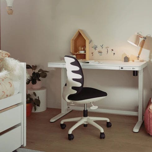 Ergonomic Office Desk Chair with Lumbar Support - Adjustable Height & Swivel for Home & Work Comfort - Perfect for Long Hours Sitting in Office, Gaming, or Study