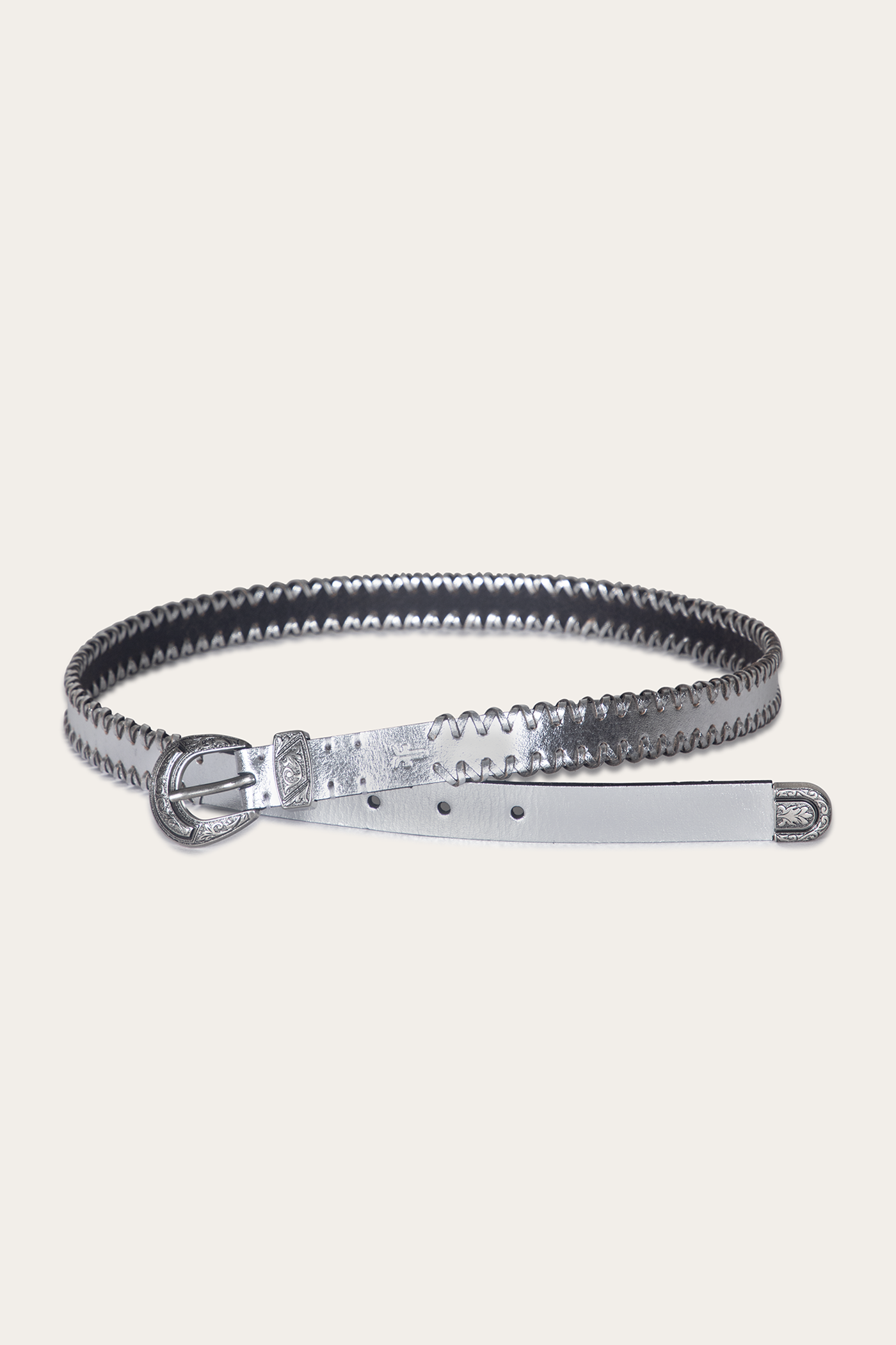 20mm Genuine Leather Belt with 3-Piece Buckle Set & Hand-Laced Edge - Stylish Dress & Casual Belt for Men & Women | Perfect for Office, Jeans & Formal Wear