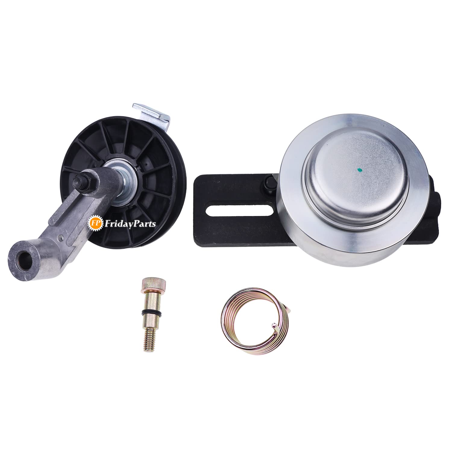 FridayParts Drive Belt Tensioner & Cooling Fan Pulley Kit 6735884 6662997 - Compatible with Bobcat Skid Steer Loaders 653 751 753 763 773 7753 S130 S150 S175 S185 S205 T140 T180 T190 - Perfect for Construction, Landscaping & Farm Equipment Maintenance