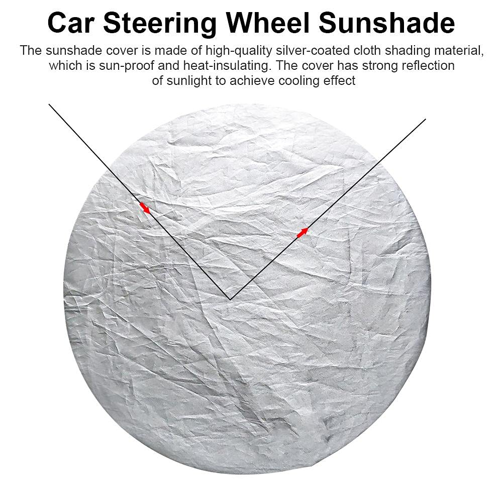 Zcargel Car Steering Wheel Sunshade - UV Protection Sun Shield for Windshield & Dashboard - Heat Insulation Cover for Cars, SUVs & Trucks - Perfect for Summer Parking & Interior Protection
