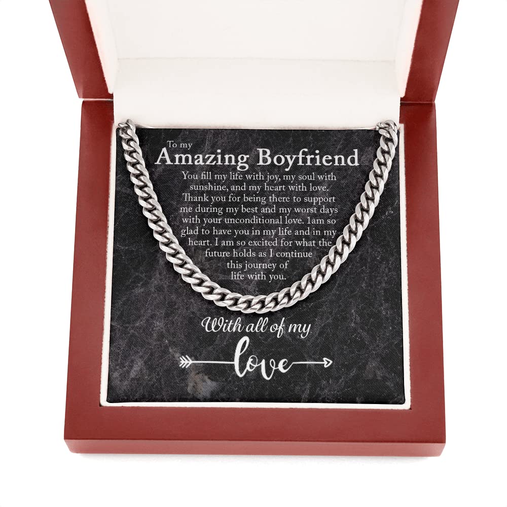 Stylish Cuban Link Chain Necklace for Men - Perfect Boyfriend Gift & Sentimental Jewelry for Anniversaries, Birthdays & Special Occasions