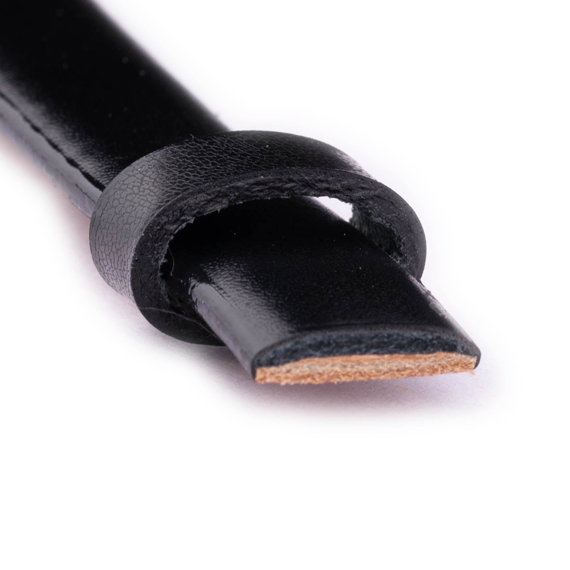 Ferragamo Women's Black Skinny Leather Belt Strap - Replacement Buckle for Designer Handbags & Accessories | Perfect for Everyday Wear & Formal Occasions