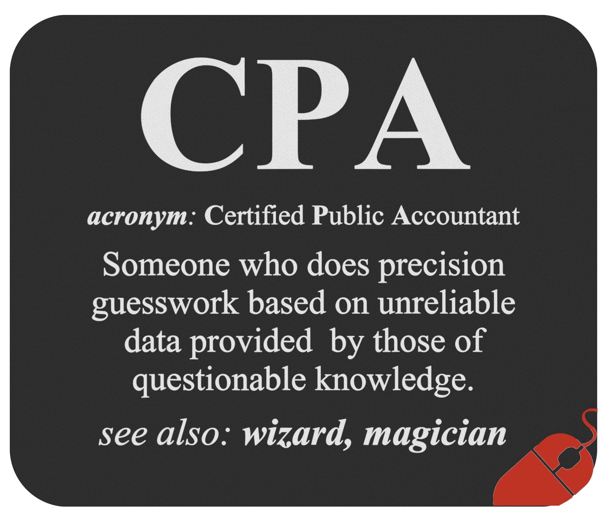 Premium Accounting Mouse Pad for CPAs & Accountants - 9.2 Inch Non-Slip Office Desk Mat with Funny CPA Gift Design | Perfect for Tax Season, Office Work & Coworker Gifts