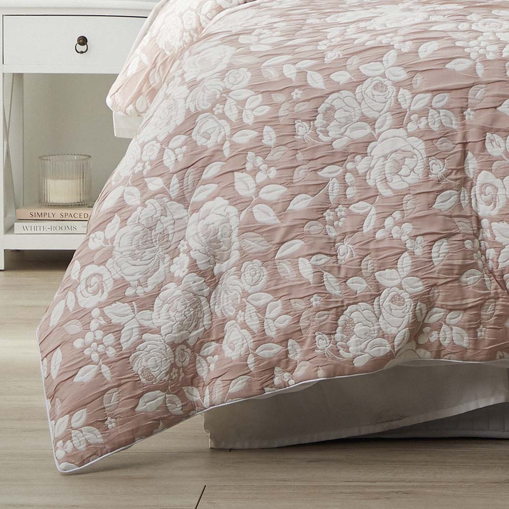 Premium Coral Dusk Quilt Cover Set - Super King Size (108x120 Inches) | Soft Luxury Bedding for Master Bedroom & Guest Room | Breathable Cotton Blend for All-Season Comfort