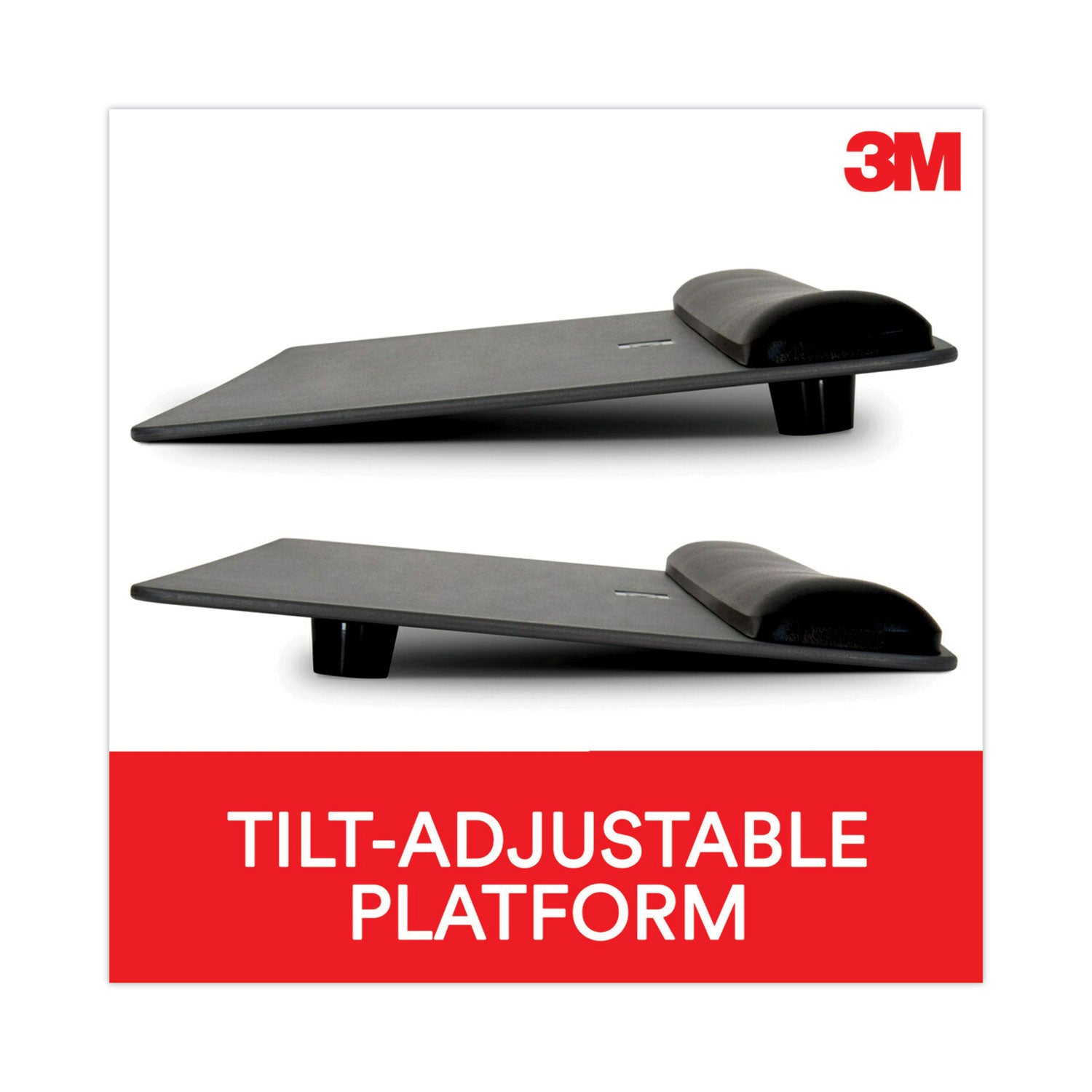 3M™ Antimicrobial Gel Mouse Pad with Keyboard Wrist Rest - 25.5