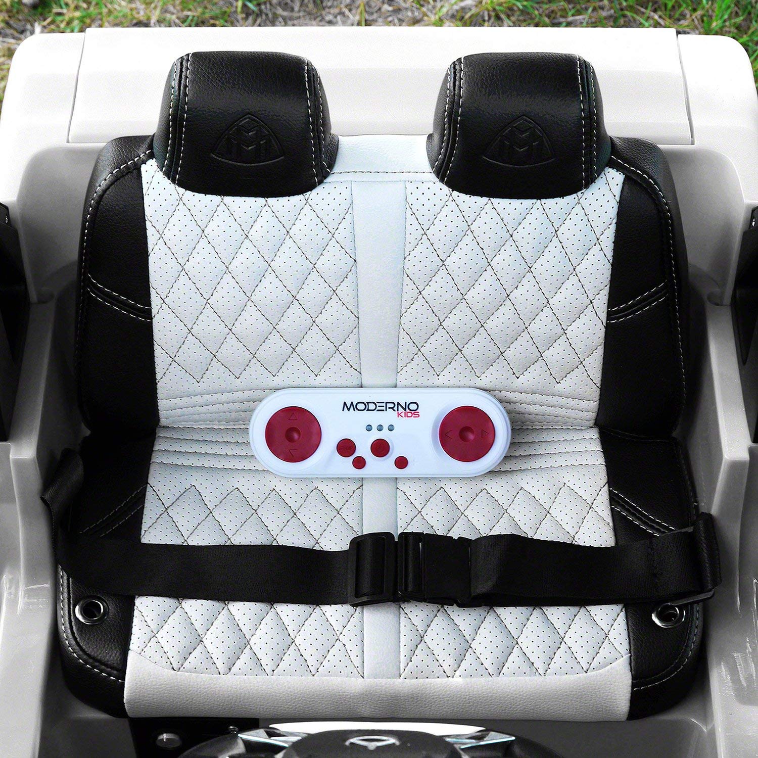 2021 Maybach Licensed 12V Battery Powered Ride-On Toy Car for Kids with MP3 Player, Parental Remote Control & Premium Leather Seat (White) - Perfect for Birthday Gifts, Outdoor Play & Pretend Driving Fun