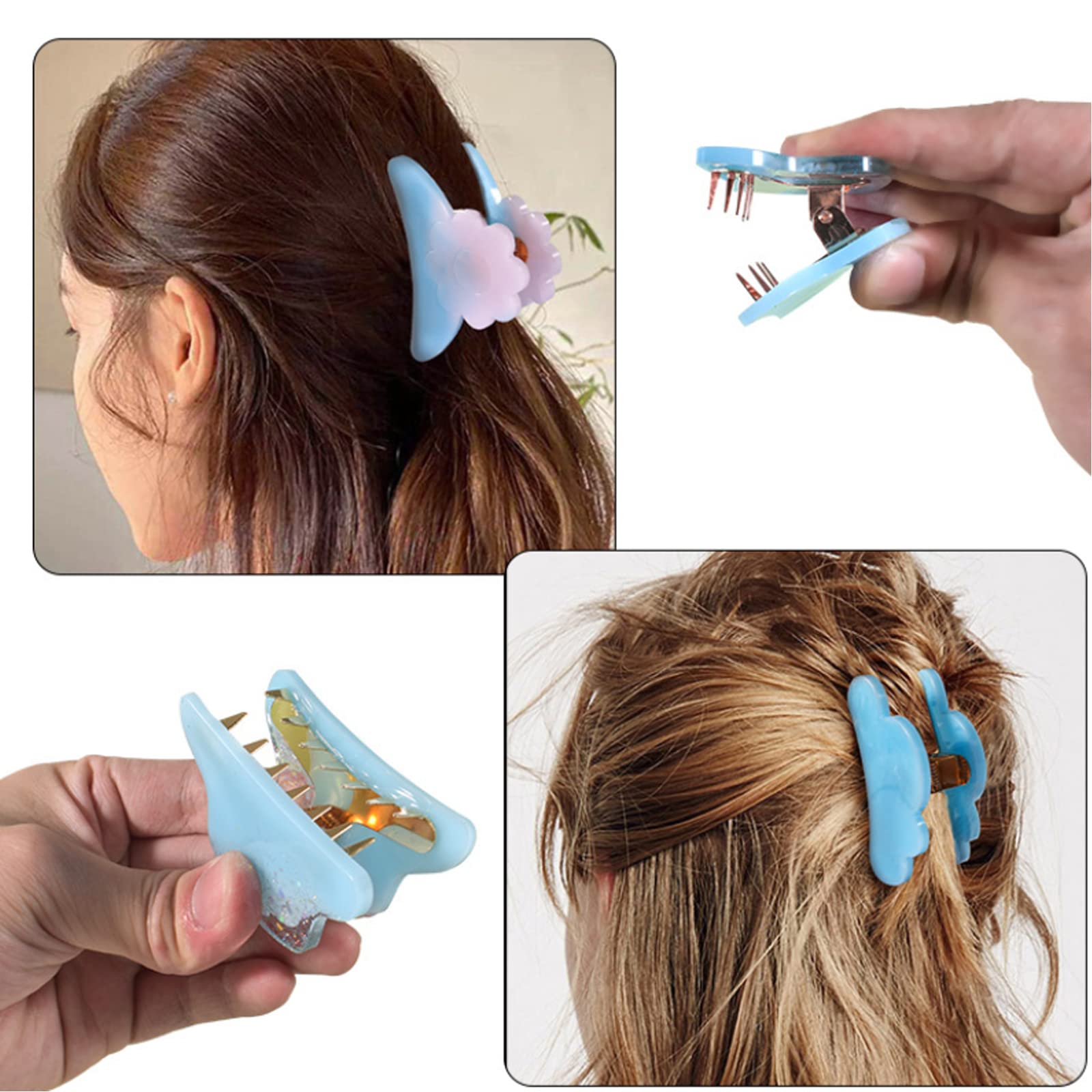 Shark Hair Clip Resin Silicone Mold - DIY Epoxy Resin Hairpin, Keychain, Bookmark & Pendant Craft Kit for Jewelry Making - Perfect for Beach Party, Summer Accessories & Gifts