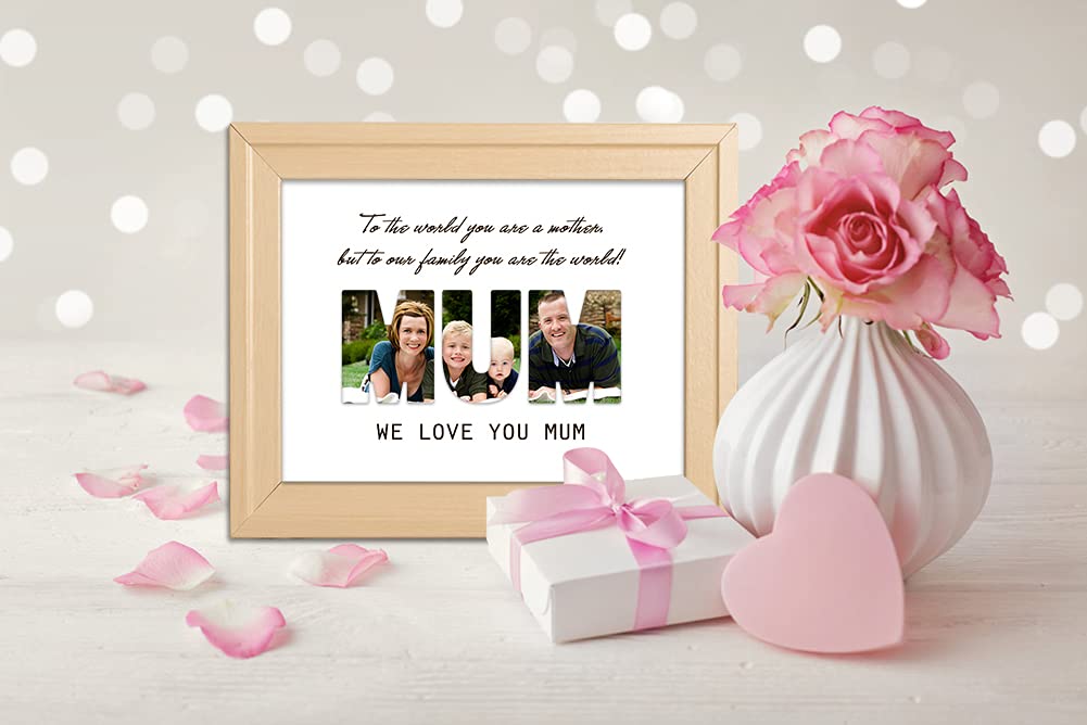 8x10 Mom Picture Frame Art Print - Gifts for Mom from Daughter or Son, Unframed Wall Decor for Mother's Day, Birthday, Christmas - Perfect for Step Mom & Mother-in-Law - Home & Office Decoration