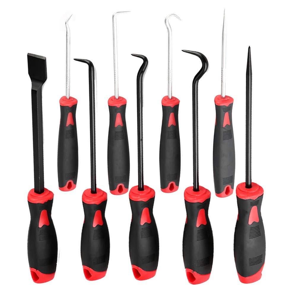 9-Piece Car Oil Seal Removal Tool Kit - Precision Automotive Pick & Hook Set for O-Ring, Seal Puller, Scraper - Essential for Car Maintenance & Engine Repair (Ideal for Mechanics & DIY Auto Enthusiasts)