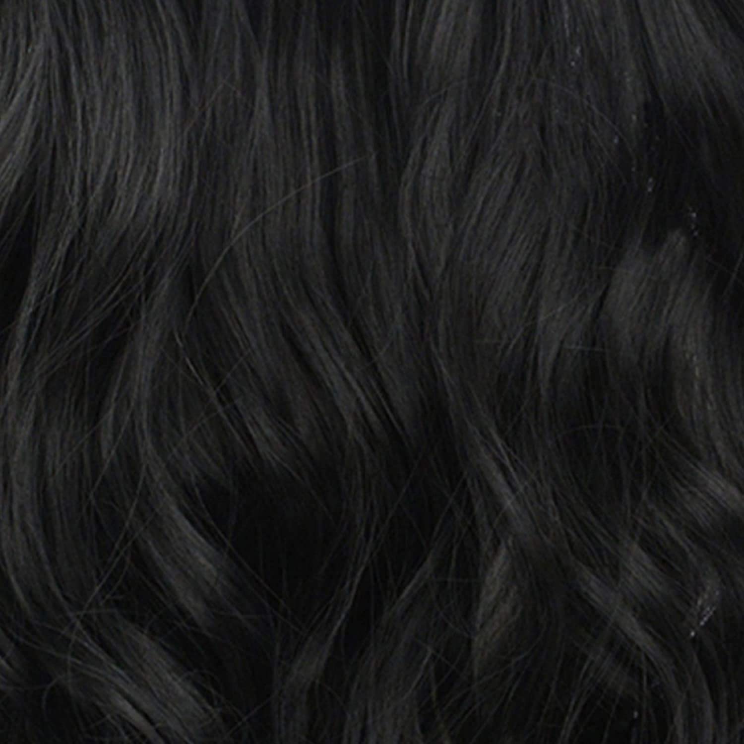 BELLA HARARO 24 Inch Clip-in Curly Hair Extensions for Women - Natural Black Layered Wavy Human Hair Weave for Daily Use & Party Styling - Perfect for Weddings, Prom & Cosplay