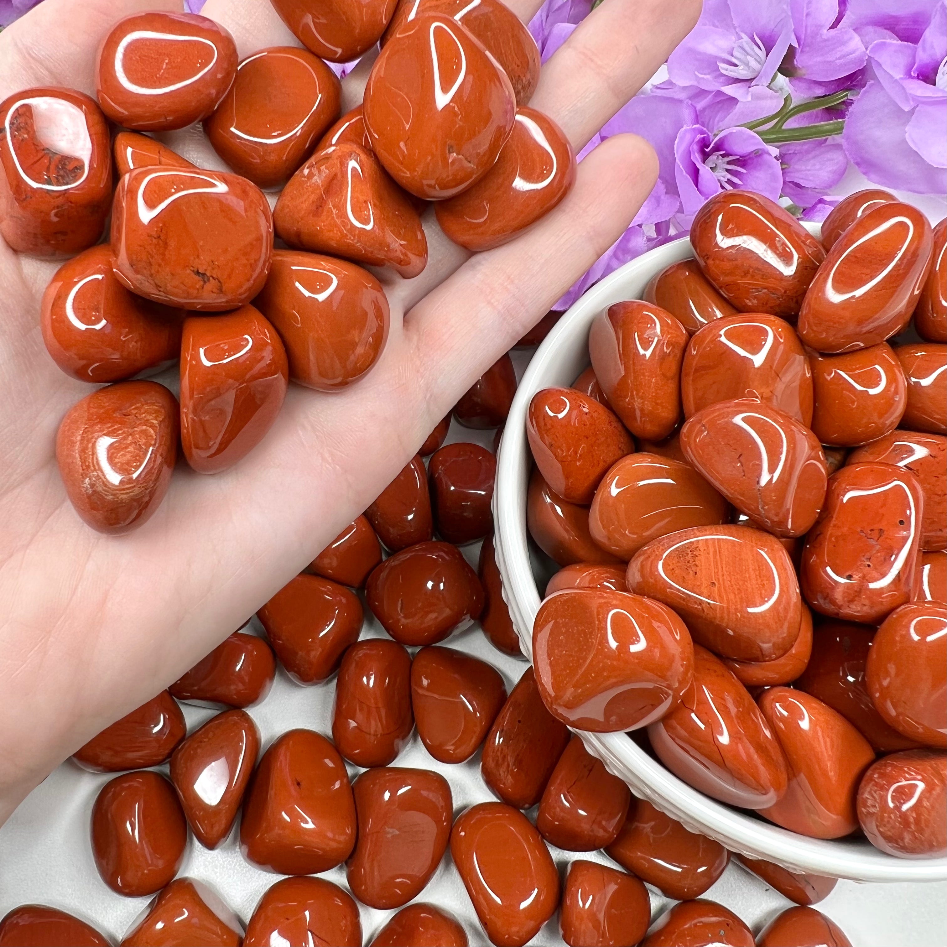 Red Jasper Tumbled Stones - Natural Healing Crystals for Meditation, Chakra Balancing & Home Decor | Perfect for Reiki, Jewelry Making & Spiritual Gifts