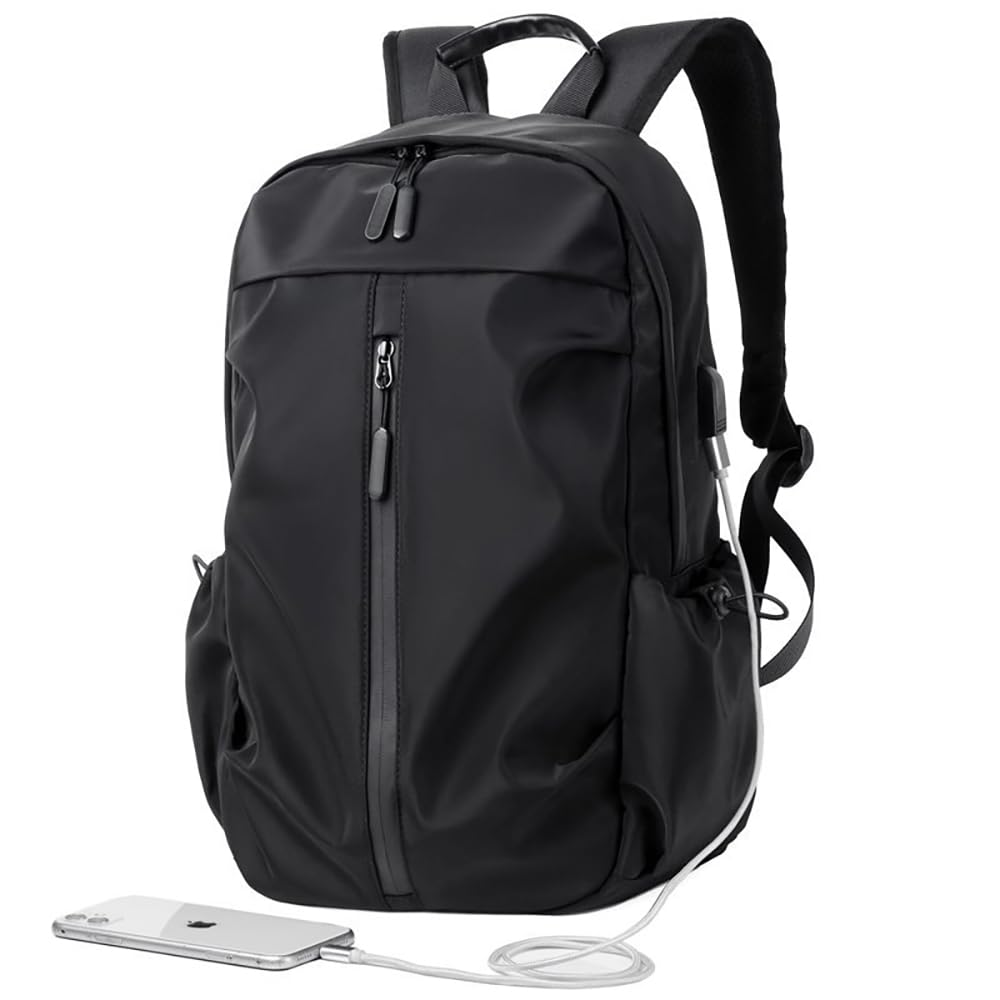 Stylish Waterproof Laptop Backpack for Men & Women - 15.6 Inch USB Charging Travel Computer Bag - Lightweight 20L Business Casual Backpack for Work, Gym, Sports & Daily Use