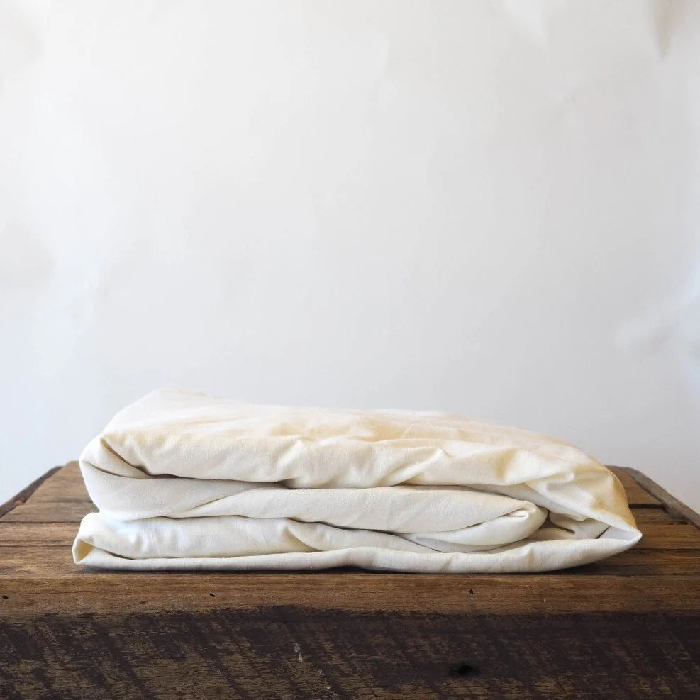 Organic Hemp Cotton Fitted Sheet - Double Size, Breathable & Hypoallergenic for a Comfortable Night's Sleep - Perfect for Eco-Conscious Bedrooms & Sustainable Home Decor