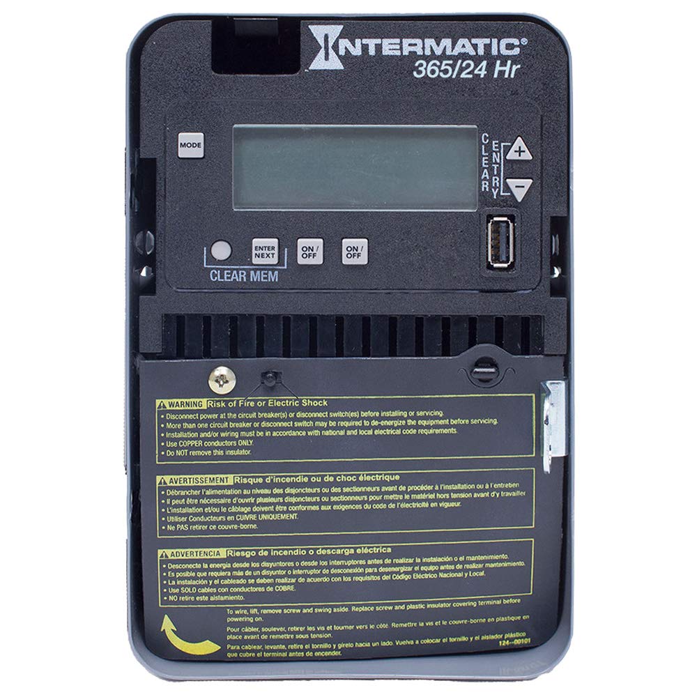 Intermatic 30 Amp Electronic Timer - 120-277V AC, 24 Hour/365 Day Operation, Multi-Channel Heavy Duty Timer for Home, Pool & Outdoor Lighting Automation