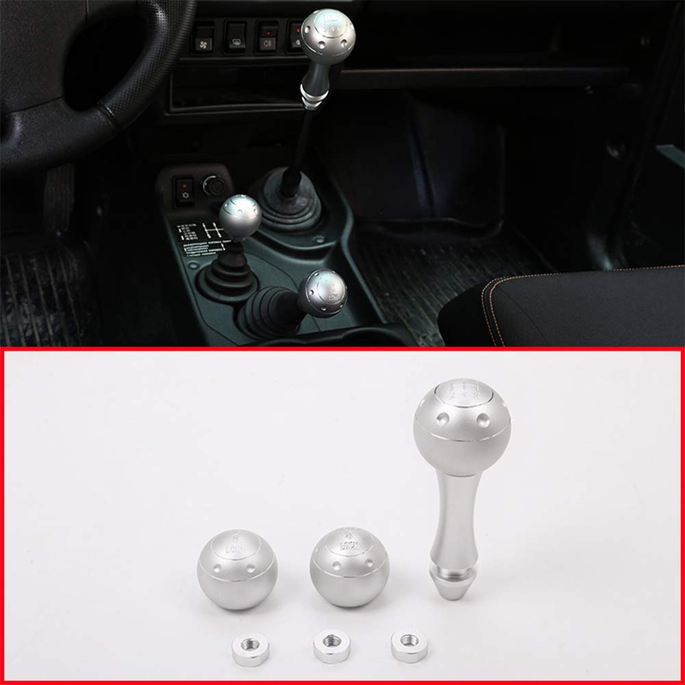 YIWANG Aluminum Alloy Gear Shift Head Cover Trim Accessories - Silver Replacement Part for Lada NIVA - Upgrade Your Car Interior for Smooth Driving Experience
