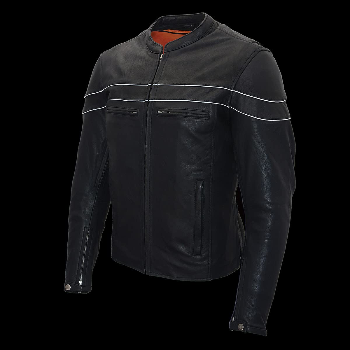 Milwaukee Leather MLM1525 Men's Crossover Black Lightweight Motorcycle Jacket - Perfect for Riding, Commuting & Outdoor Adventures