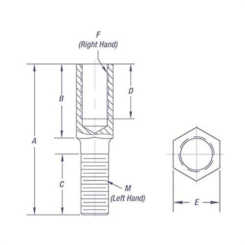 QA1 AA6-6 Linkage Adjuster - High Strength Anodized Aluminum for Automotive Suspension & Racing Applications