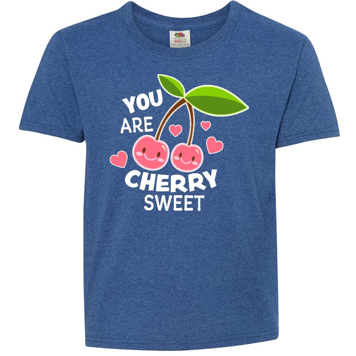 Inktastic 'You Are Cherry Sweet' Youth T-Shirt with Cherries & Hearts Design - Cute Casual Outfit for Girls, School, Playdates & Family Events