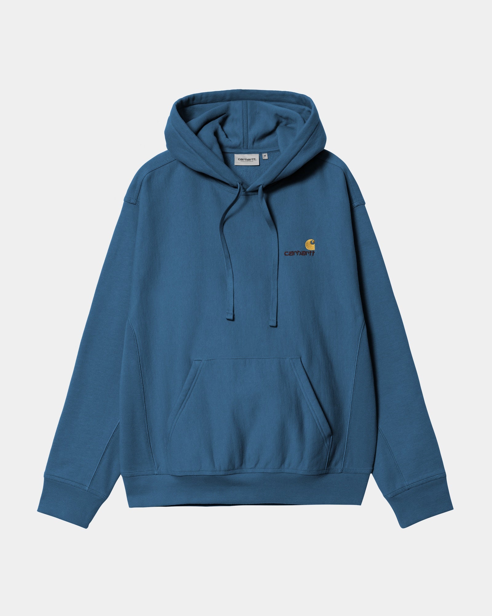 Hooded American Script Sweatshirt - Soft Cotton Pullover with Vintage Style | Sodalite Blue | Perfect for Casual Wear, Street Fashion & College Outfits
