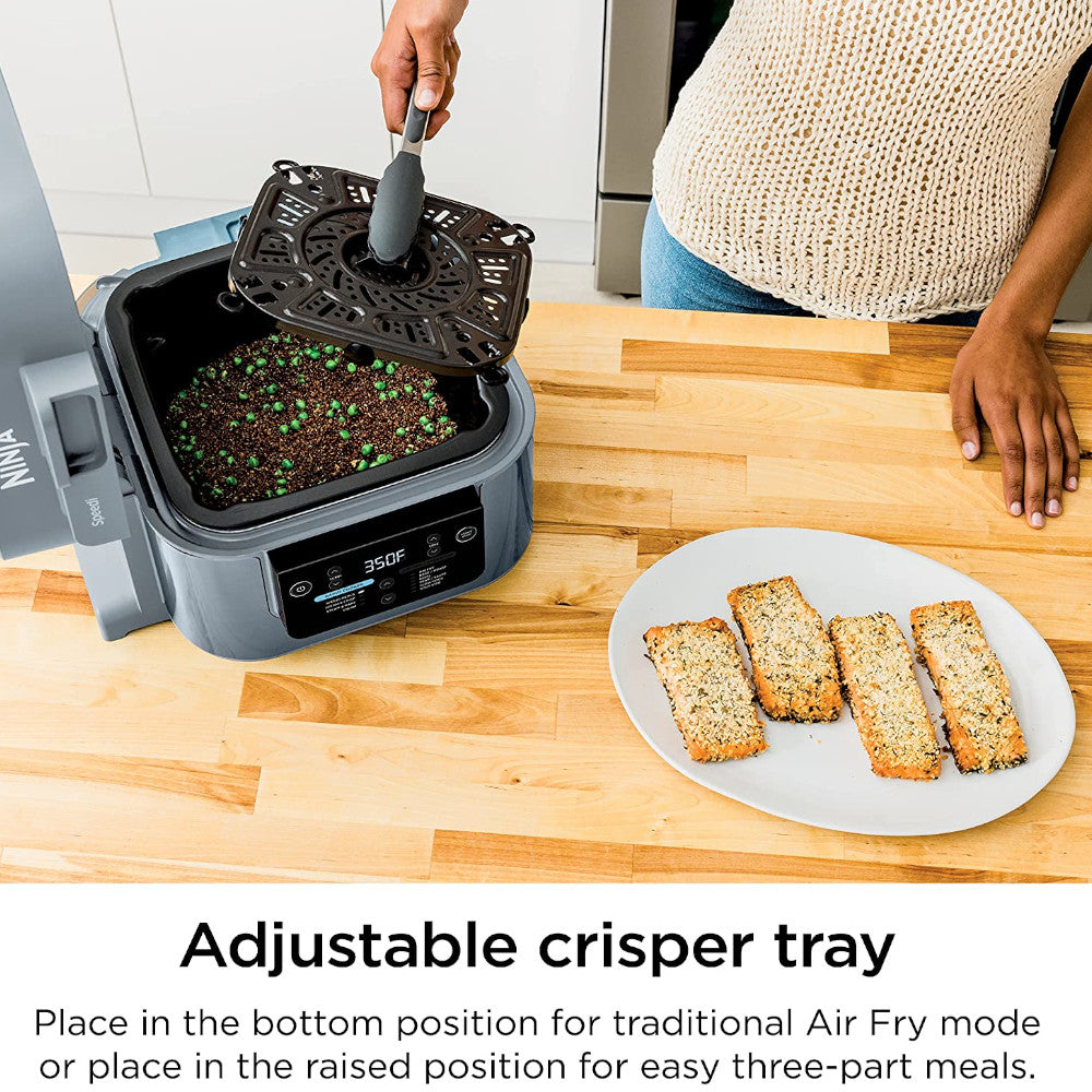 Ninja SF300C Speedi Rapid Cooker & Air Fryer - Certified Refurbished with Home Essentials Warranty - Perfect for Quick Meals, Healthy Air Frying & Family Cooking