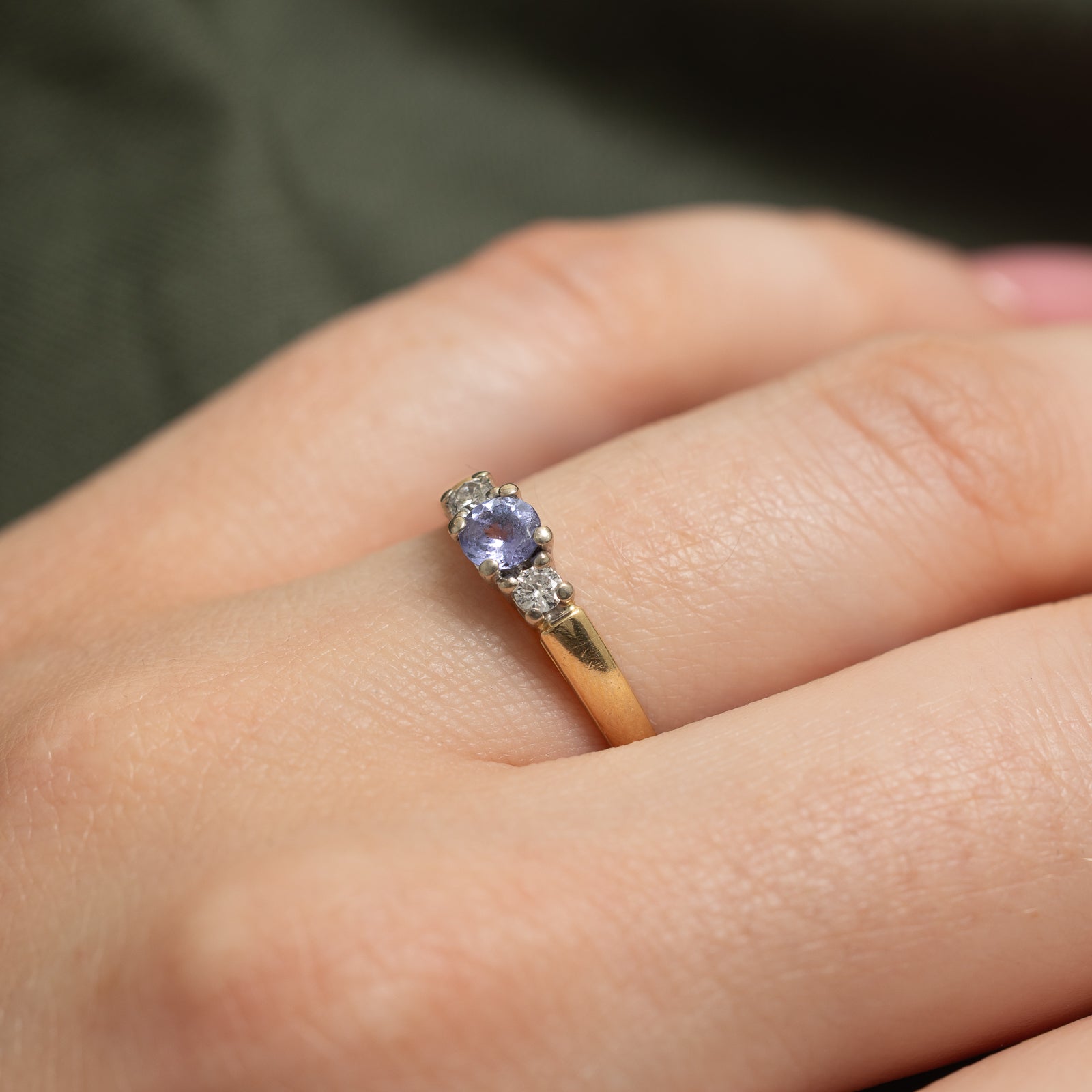 Exquisite 0.24ct Tanzanite & 0.10ct Diamond Ring - Size 6.5 | Elegant Blue Gemstone Jewelry for Women | Perfect for Engagement, Anniversary & Special Occasions