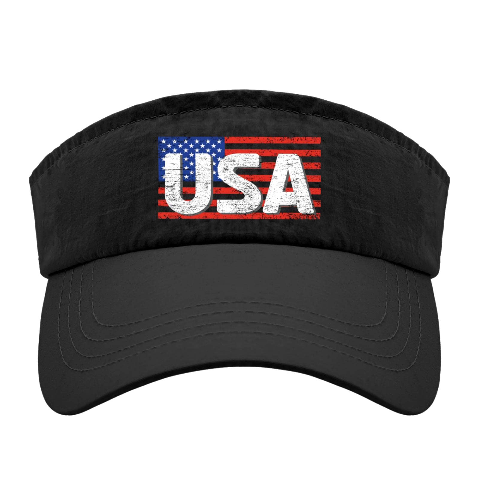 RONO Funny Happy 4th of July Visor Cap - Reversible Running Hat for Teens & Adults - Perfect for Independence Day Celebrations, Outdoor Sports & Summer Activities