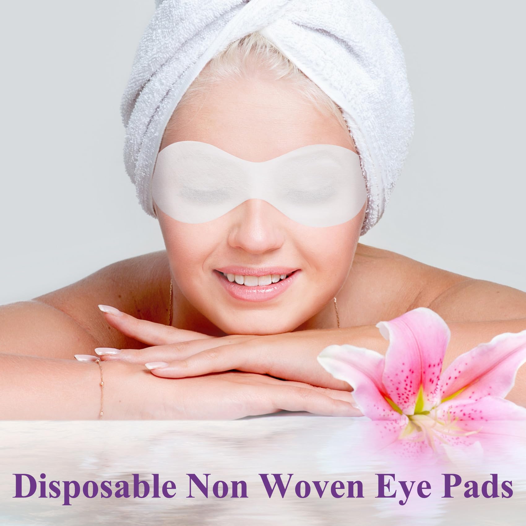 50 Sheets Disposable Non-Woven Eye Covers | Cotton Facial Eye Masks for Spa & Skincare | DIY Moisturizing Eye Mask Paper | Perfect for Relaxation, Dark Circle Treatment & Beauty Sleep