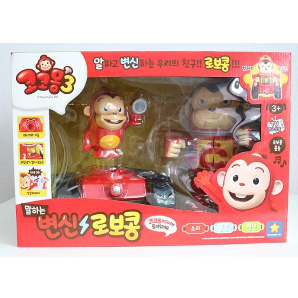 COCO Cocomong Talking Transformation Robocong Action Figure with Cocomong Figures - TV & Movie Collectible Toy for Kids, Gift for Fans, Role Play & Display