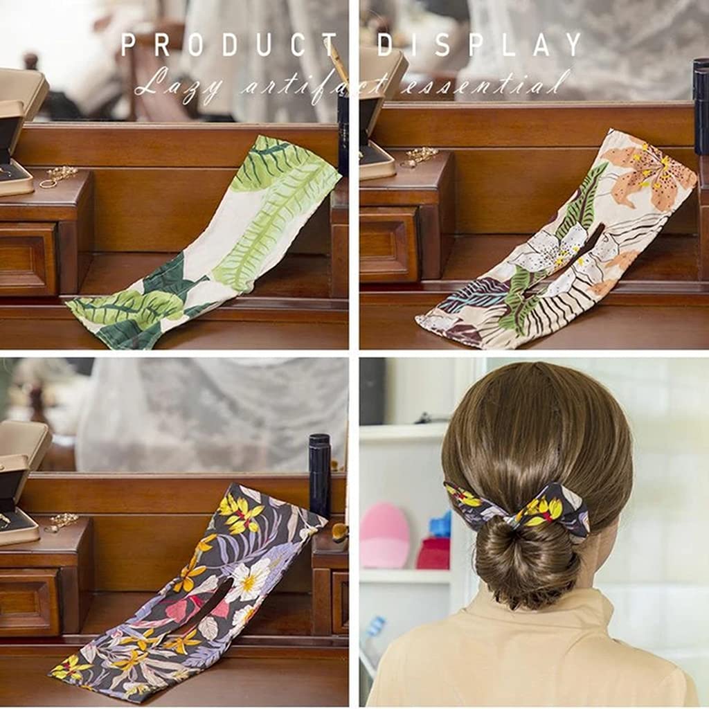 Deft Bun Hair Bun Maker - Classy Multicolor Cloth Magic Clip for Twist Hairstyles & Donut Buns | Perfect for Updos, Ponytails & Everyday Hair Styling