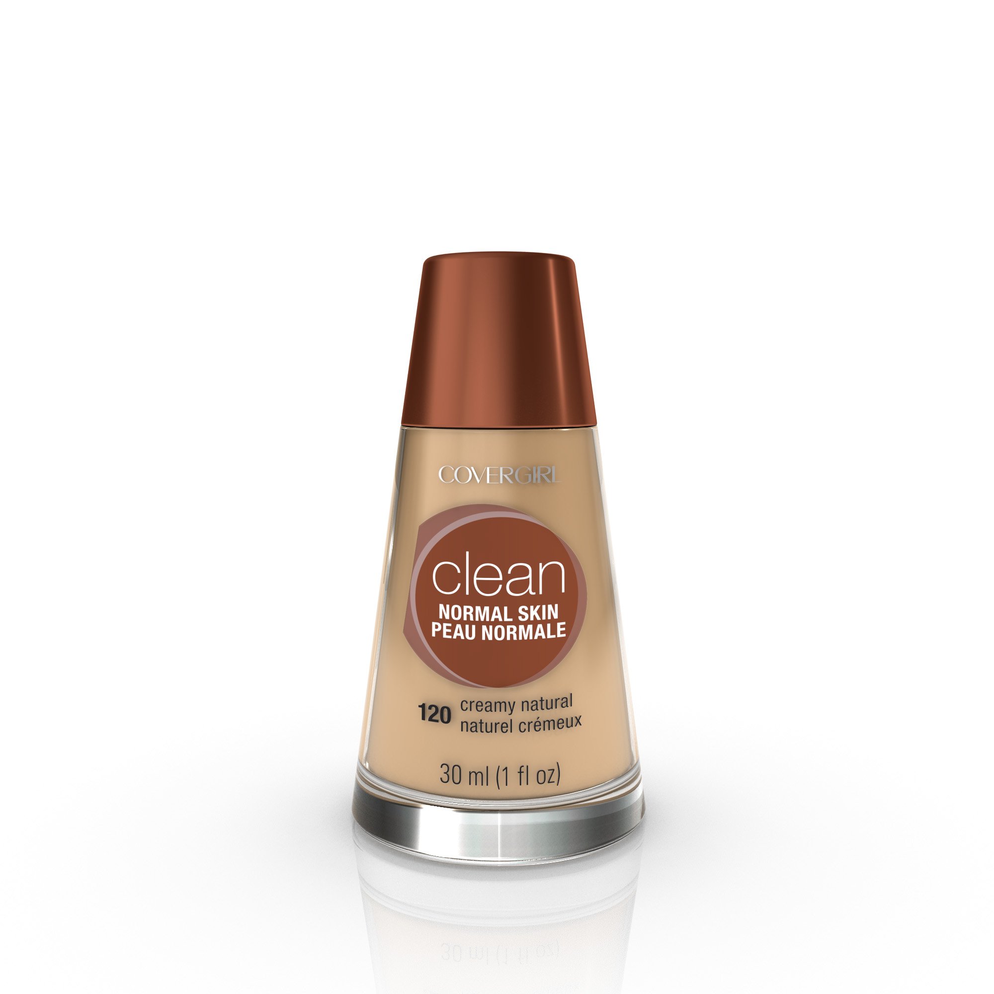 CoverGirl Clean Liquid Makeup - Creamy Natural (N) 120, 1.0 oz (Pack of 2) | Oil-Free Foundation for Flawless Coverage | Perfect for Everyday Wear & Special Occasions