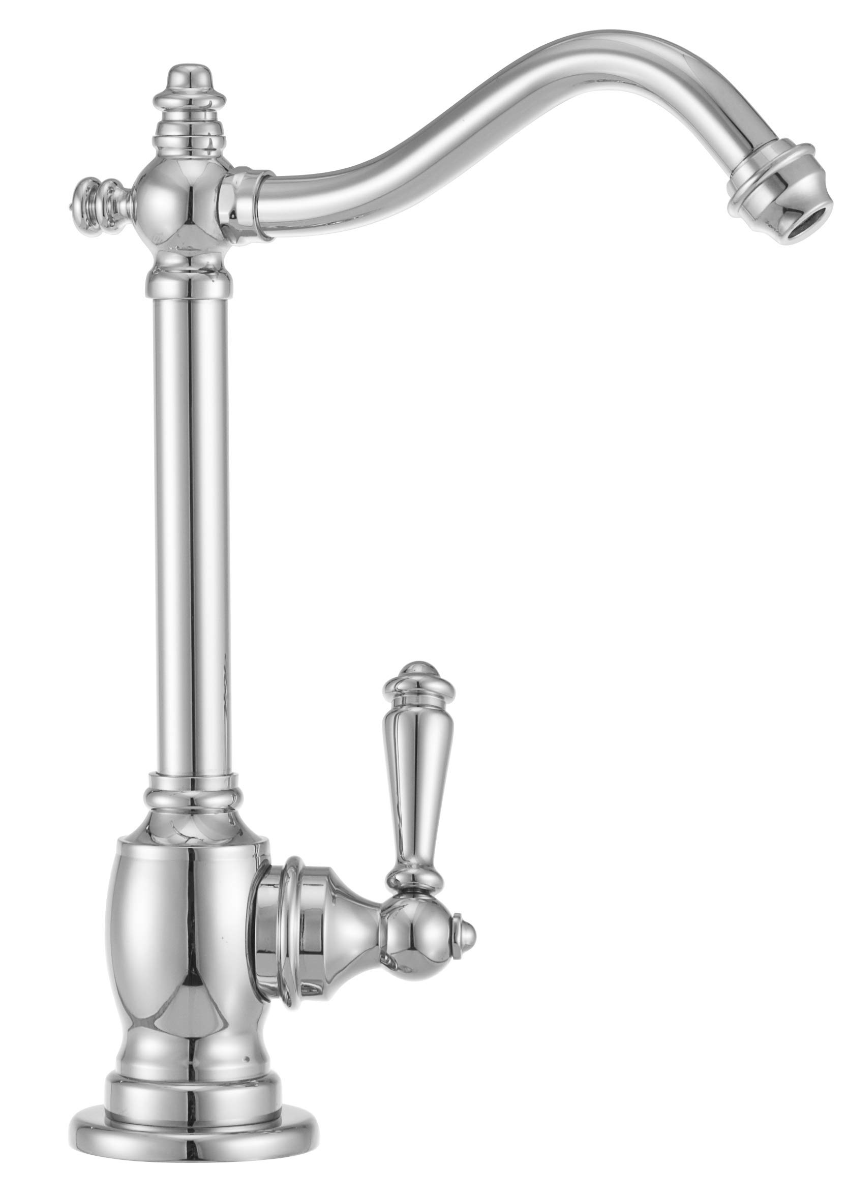 Westbrass D204HFP-26 Victorian 9-Inch Single Handle Hot Water Dispenser Faucet with Instant Heating Tank System, Polished Chrome Finish - Perfect for Kitchen Sink, Coffee & Tea Brewing, Instant Hot Water Needs