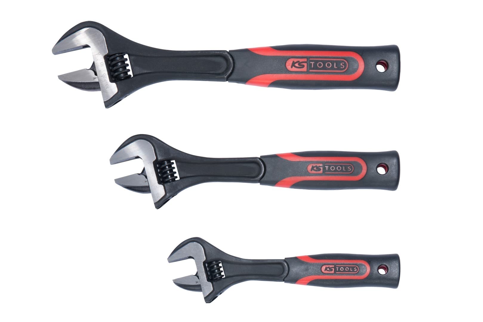 **KS TOOLS CLASSIC 3-Piece Adjustable Wrench Set - High-Quality Spanner Tools for Plumbing, Automotive & DIY Home Repairs**