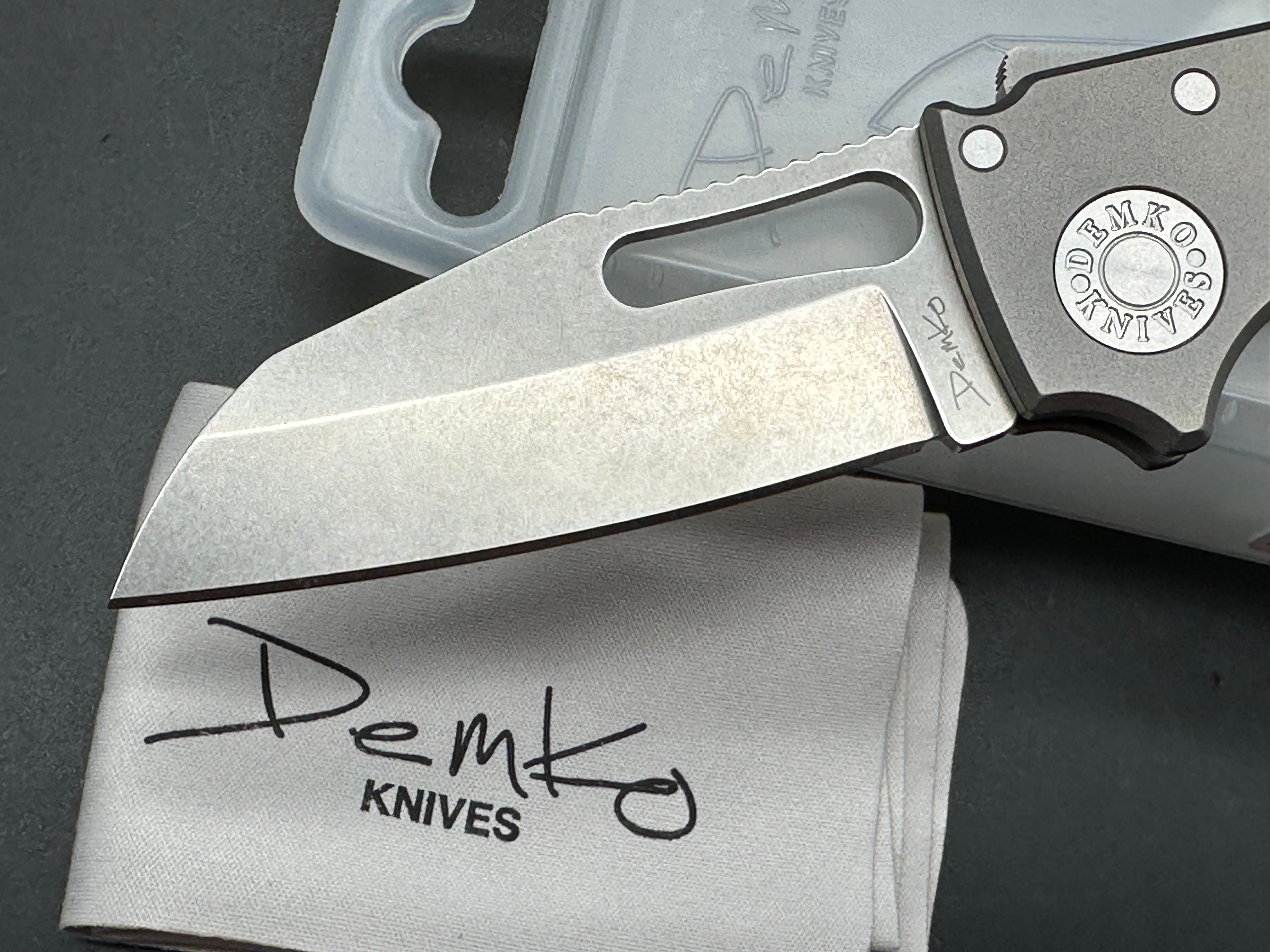 Demko Shark Cub Titanium Pocket Knife - Premium EDC Folding Knife for Outdoor, Camping & Survival Gear - Perfect for Hiking, Fishing & Everyday Carry