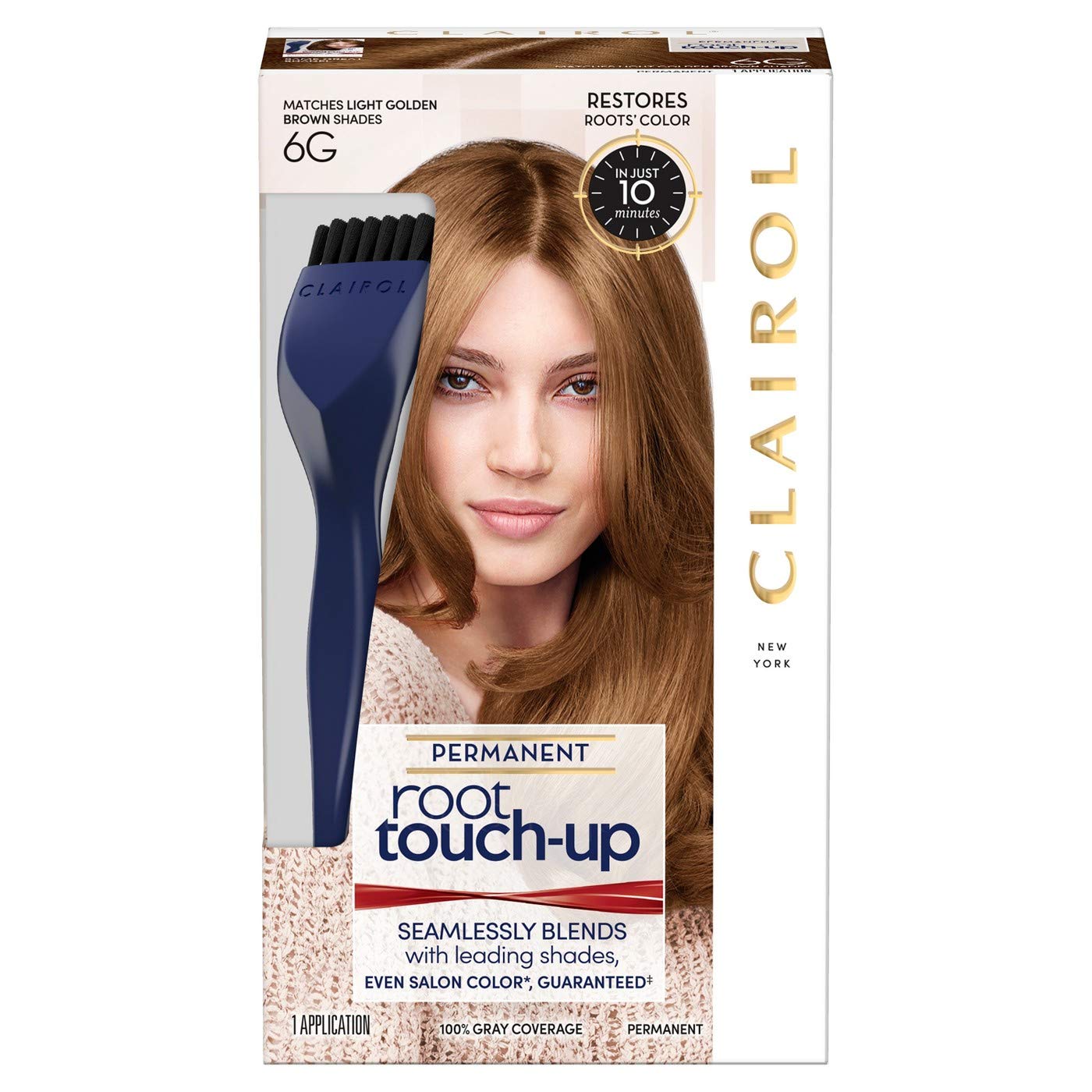 Nice 'n Easy Root Touch-Up, Light Golden Brown [6G] - 12 Pack | Permanent Hair Color for Gray Coverage | Quick & Easy Root Concealer for At-Home Use | Perfect for Touch-Ups Between Salon Visits