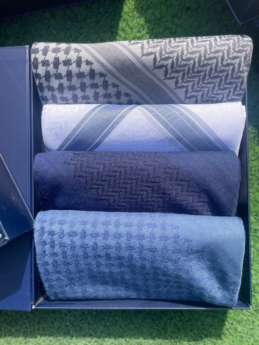 Ocean Breeze Collection: Exclusive Keffiyeh Scarf Set - Limited Edition Cotton Shemagh for Men & Women - Perfect for Travel, Outdoor Adventures and Fashion Accessories