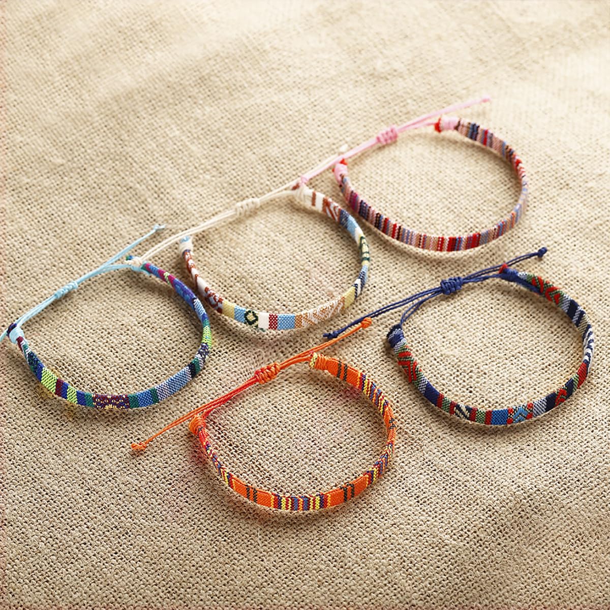 Handmade Boho Braaded Beaded Bracelets for Women & Men - Adjustable Summer String Bracelet Set - Waterproof Surfer Beach Jewelry for Casual Wear, Vacation & Festival Accessories