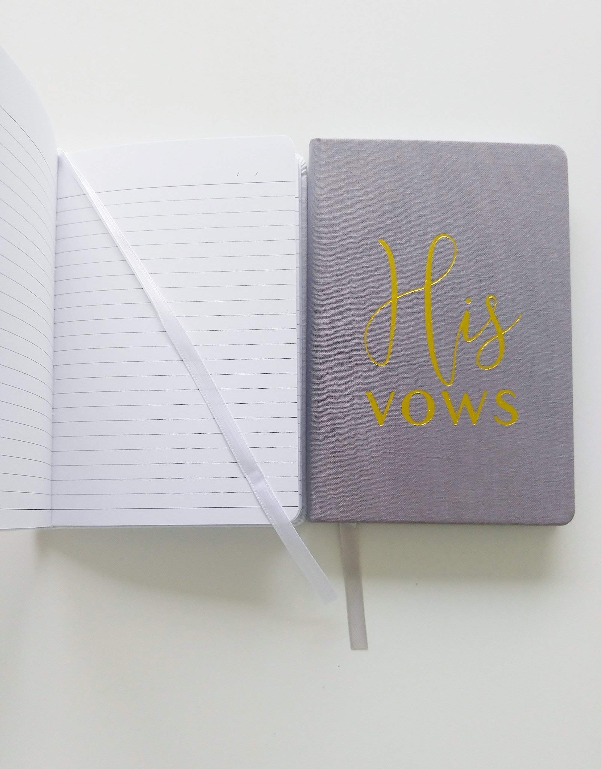His and Hers Wedding Vow Books - Premium Hardcover Linen Keepsake Journal for Couples | Perfect for Wedding Ceremonies, Anniversaries & Romantic Gift Giving