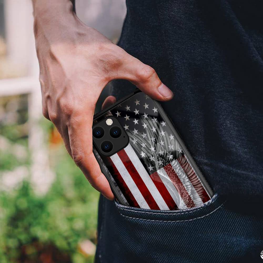 DAIZAG iPhone 11 Case - American Flag Design Shockproof Bumper Cover with Scratch Protection for iPhone 11 (6.1 Inch) - Perfect for Patriotic Style, Daily Use & Outdoor Activities