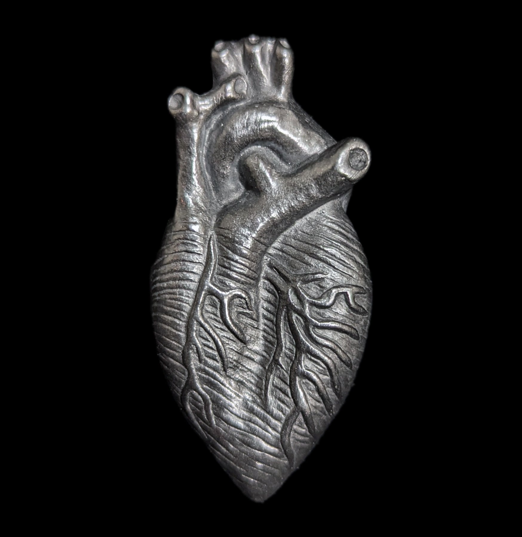Unique Graphite Heart Sculpture - Handcrafted Home Decor Gift for Valentine's Day, Anniversary & Romantic Occasions