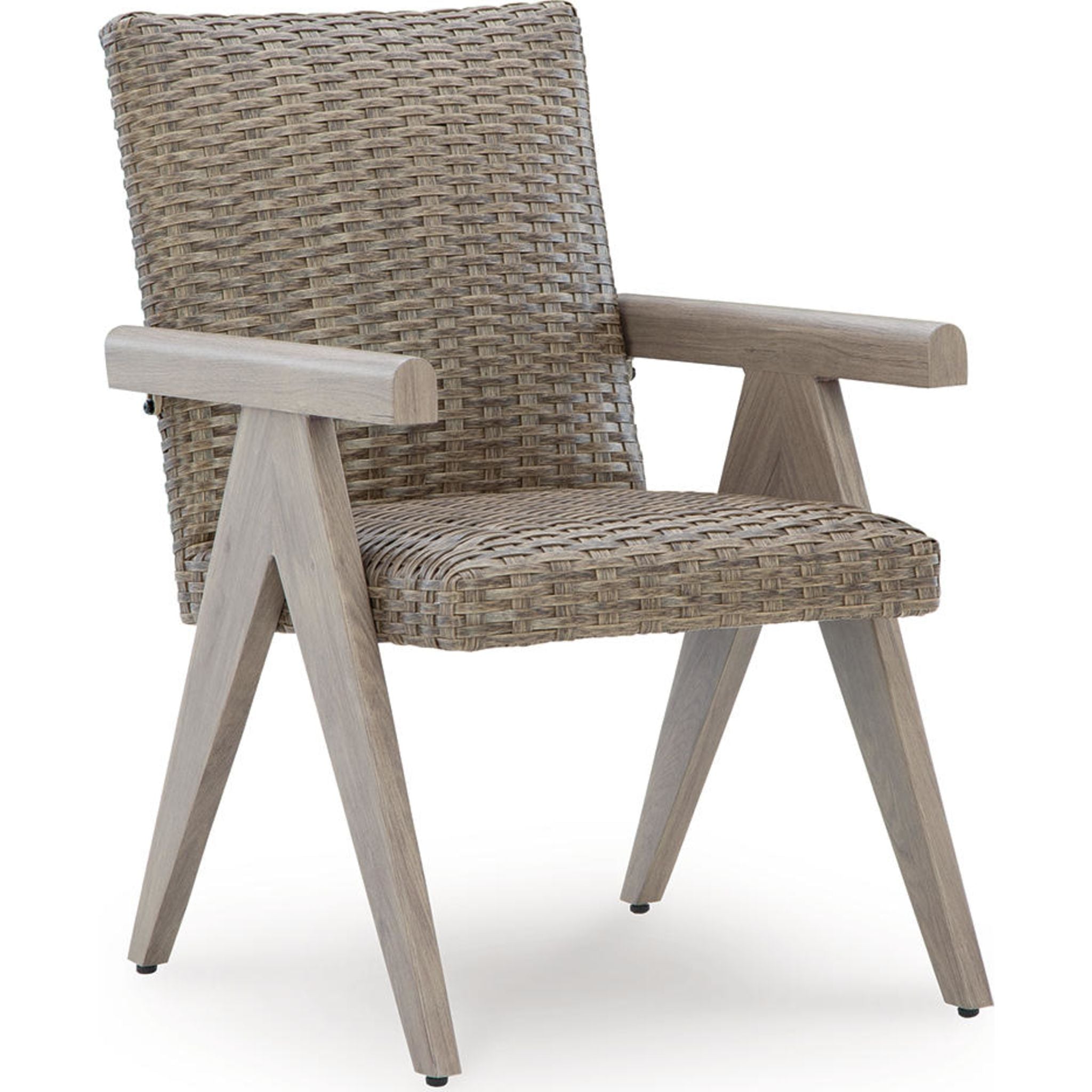 Carisbo Outdoor Patio Arm Chairs (Set of 2) - Waterproof Wicker Lounge Chairs with Cushions for Garden, Poolside, Deck & Backyard Relaxation