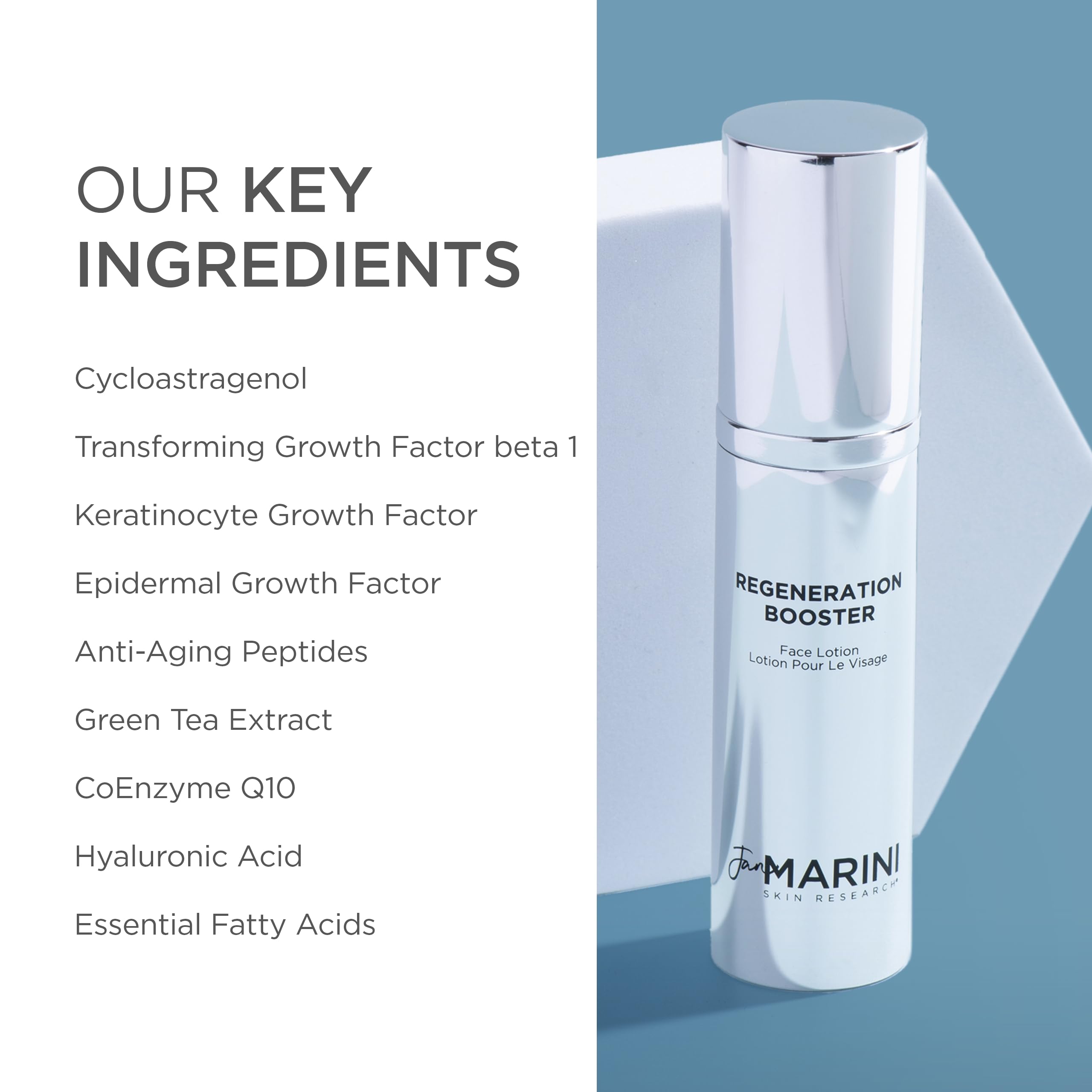 Jan Marini Skin Research Regeneration Booster Serum - 1 fl oz Anti-Aging Face Treatment for Wrinkles & Fine Lines - Daily Skincare Routine for Youthful Glow