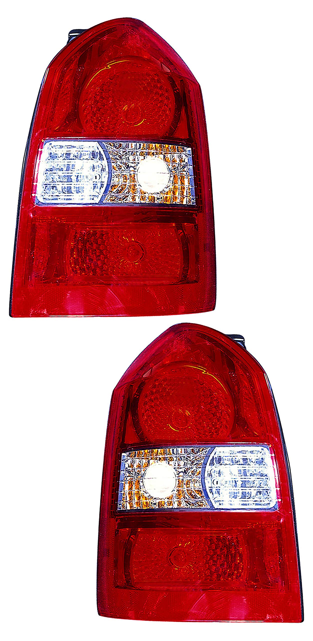 2005-2009 Hyundai Tucson Tail Lights Lamps Set - Left & Right Side Replacement for Driver and Passenger - Perfect for Night Driving & Enhanced Safety